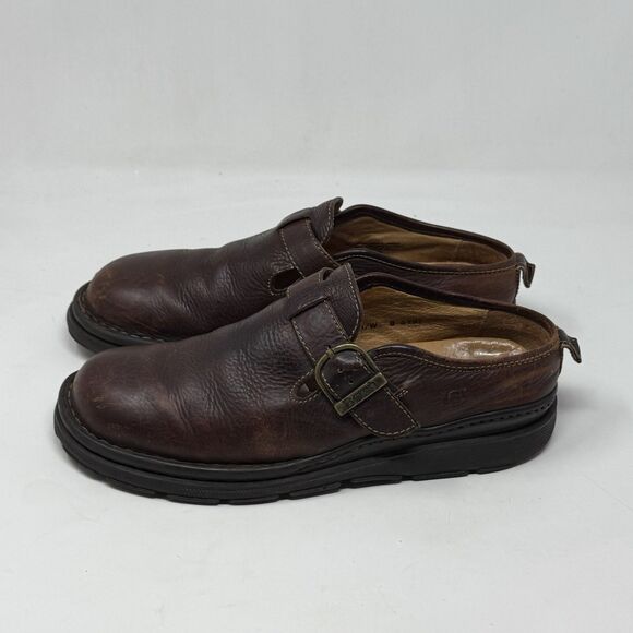 Born Cabot Fisherman Mules Sandals Mens 9.5 Brown Leather Handcrafted Shoes - Picture 4 of 16